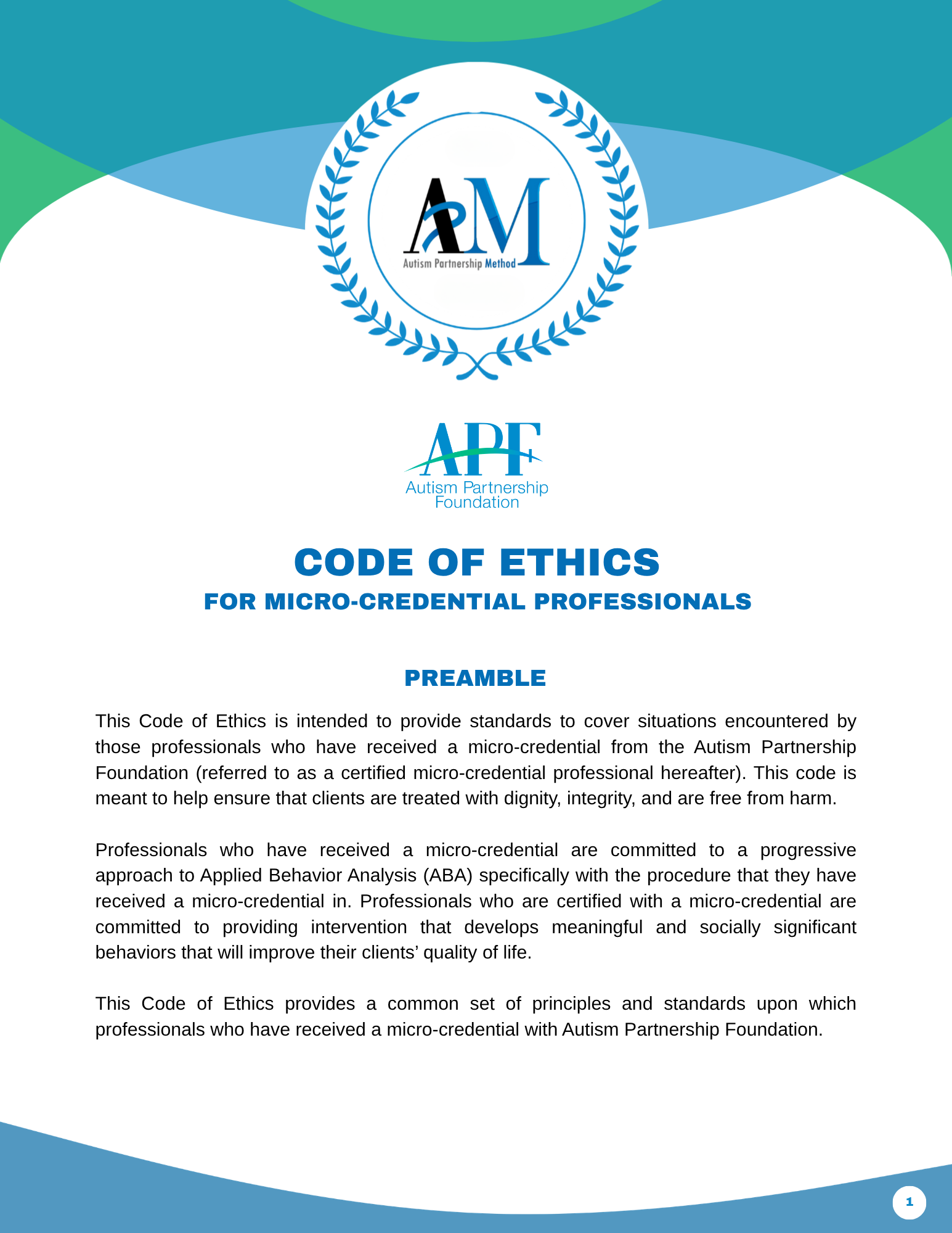 Code of Ethics - Progressive Behavior Analyst®
